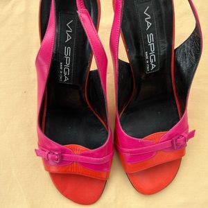 Via Spiga color block heels 8.5